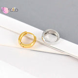 925 Sterling Silver Circle Huggie 8mm Hoop Earring