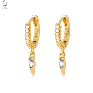 Colorful Crystal Tassel Hoop Earrings