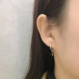 Colorful Crystal Tassel Hoop Earrings