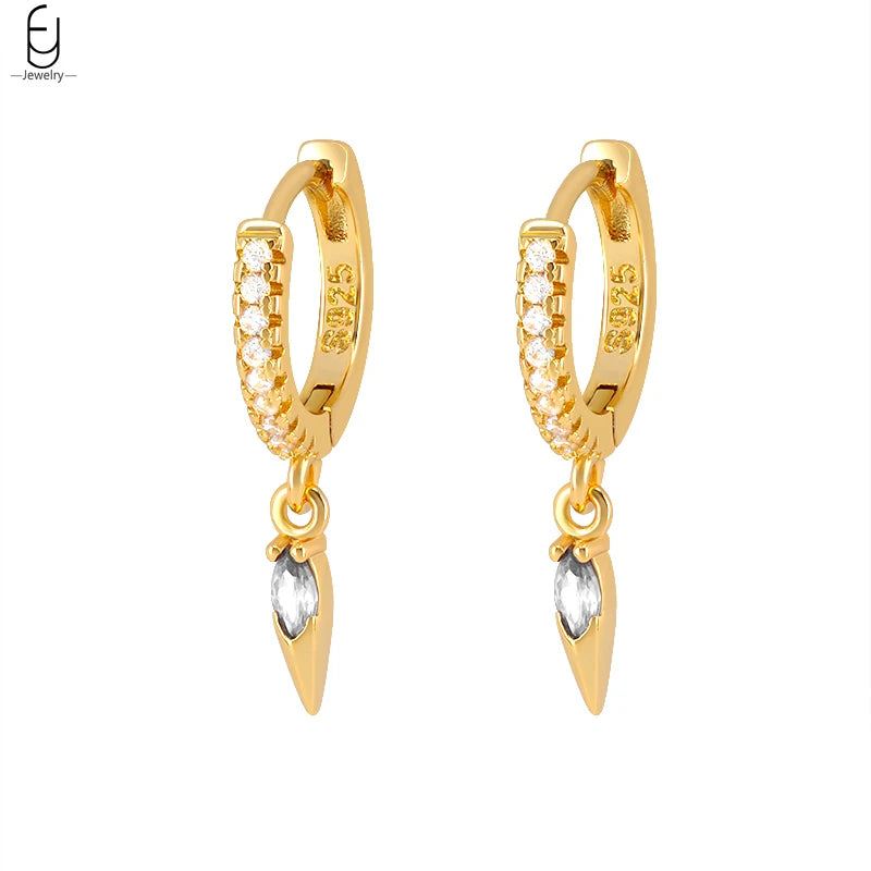 Colorful Crystal Tassel Hoop Earrings