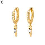Colorful Crystal Tassel Hoop Earrings