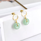 925 Silver Court Style Retro Pendant Earrings