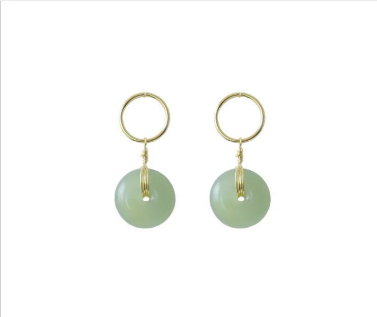 925 Silver Court Style Retro Pendant Earrings