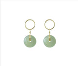 925 Silver Court Style Retro Pendant Earrings