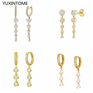 925 Silver Fire Opal Dangle Stud Earrings for Women