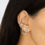 925 Silver Crystal Stud Earrings Colorful Zircon Wedding Jewelry