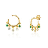 925 Silver Crystal Zircon Tassel Earrings