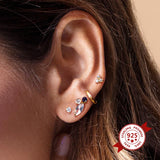 925 Sterling Silver Water Drop CZ Earrings