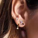 925 Sterling Silver Water Drop CZ Earrings