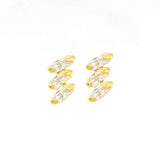 925 Silver Crystal Stud Earrings CZ Wedding Jewelry