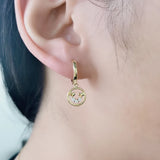 925 Silver Crystal Zircon Drop Earrings Geometric Ins Wedding Jewelry