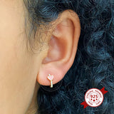 925 Silver Candy Enamel Love Hoop Earrings Star Pendant Jewelry