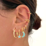 925 Silver Neon Heart Stud Earrings