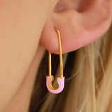 925 Silver Neon Heart Stud Earrings
