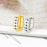 Enamel Hoop Earrings & Grid Heart Pendant Set