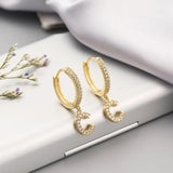 925 Silver 26 Letters Pendant Earring For Women