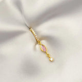 925 Silver Dangle Earrings Colorful Zircon Water Hoop Jewelry