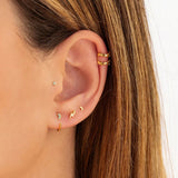 925 Silver Stud Earrings Women Heart/Star/Moon Piercing Jewelry