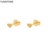 925 Silver Stud Earrings Women Heart/Star/Moon Piercing Jewelry