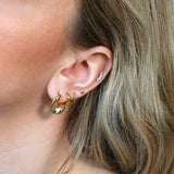 925 Silver Geometric Hoop Earrings Metal Wind Twisted Glossy Party Jewelry