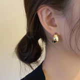 925 Silver Girl Net Eed Stud Earring Heart-Shaped