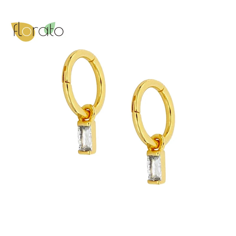 925 Silver Hoop Earrings Diamond Chain Fine Jewelry Party