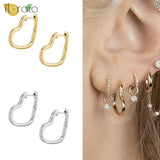 925 Silver Hoop Earrings Diamond Chain Fine Jewelry Party