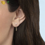 925 Silver Hoop Earrings Diamond Chain Fine Jewelry Party