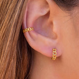 925 Silver Crystal Snake Cross Hoop Earrings Animals Jewelry