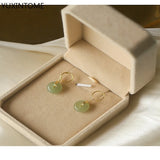 925 Silver Jade Earrings for Women - Geometric Studs