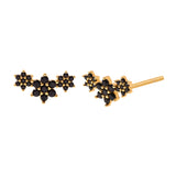 925 Silver Crystal CZ Stud Earrings Women Birthday