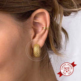 925 Sterling Silver CZ Stud Earrings Round Birthday