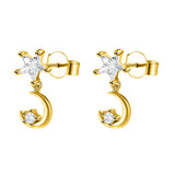 925 Silver LOVE Letter Pendant Stud Earrings For Women
