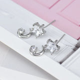 925 Silver LOVE Letter Pendant Stud Earrings For Women
