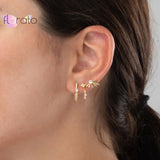 925 Silver Metal Wings Stud Earrings For Women
