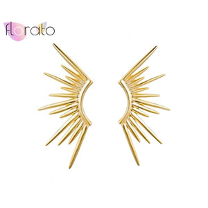 925 Silver Metal Wings Stud Earrings For Women