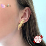 925 Silver Metal Wings Stud Earrings For Women