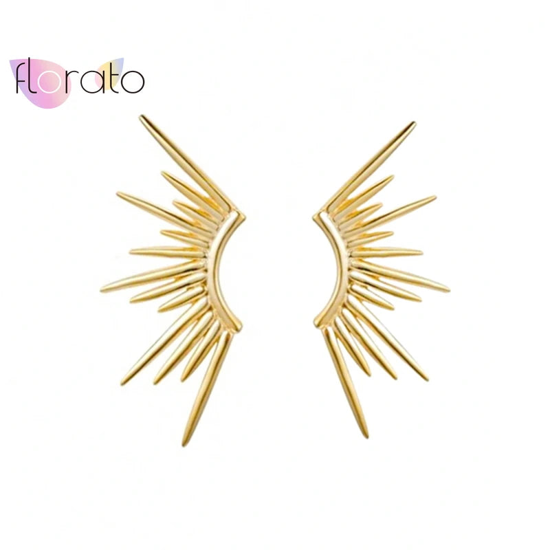 925 Silver Metal Wings Stud Earrings For Women