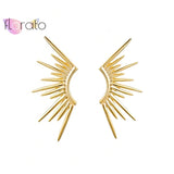 925 Silver Metal Wings Stud Earrings For Women