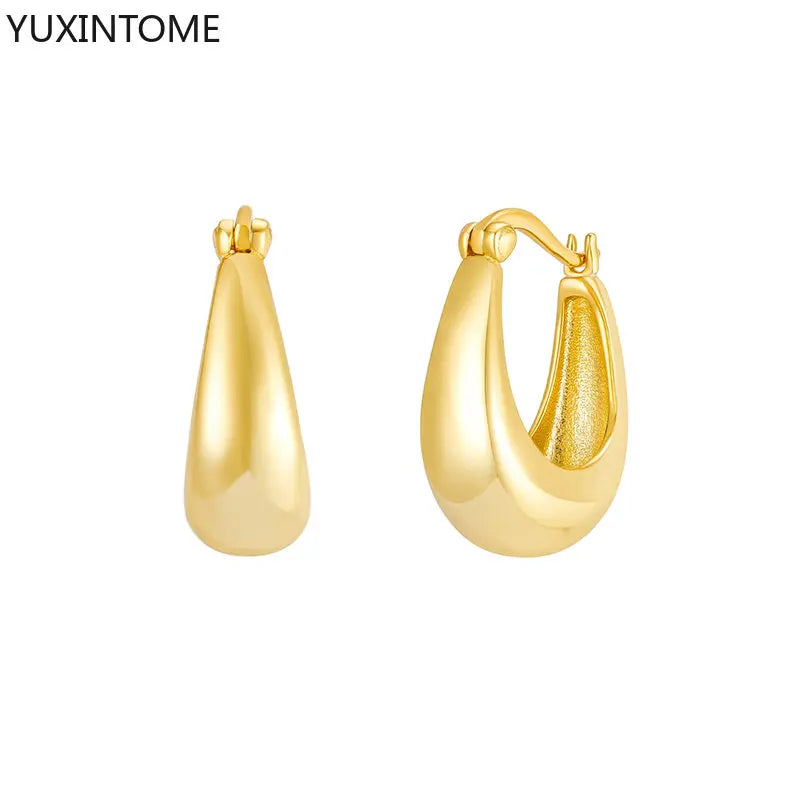 925 Silver Minimalist Hoop Earrings Punk Piercing Jewelry