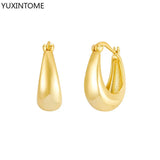 925 Silver Minimalist Hoop Earrings Punk Piercing Jewelry