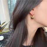 925 Silver Minimalist Hoop Earrings Punk Piercing Jewelry