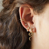 925 Silver Crystal Zircon Hoop Earrings for Women