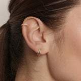 925 Silver Crystal Zircon Hoop Earrings for Women
