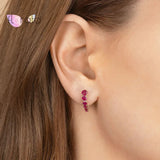 925 Silver Crystal Stud Earrings Minimalist Wedding Jewelry Gift