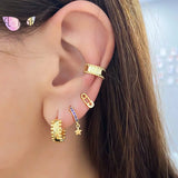 925 Sterling Silver CZ Crystal Stud Earrings for Women