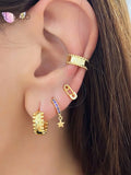 925 Sterling Silver CZ Crystal Stud Earrings for Women