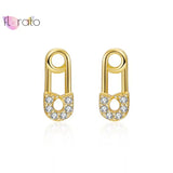 925 Sterling Silver CZ Crystal Stud Earrings for Women