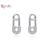 925 Sterling Silver CZ Crystal Stud Earrings for Women