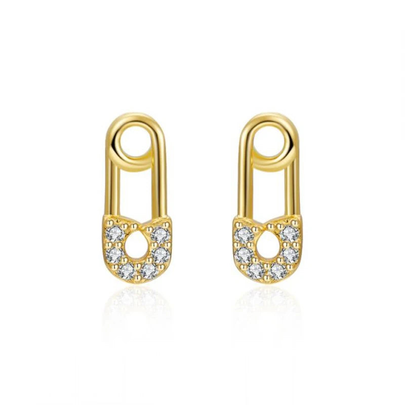 925 Sterling Silver CZ Crystal Stud Earrings for Women